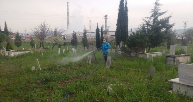 Soma’da mezarlıkların bakımı yapıldı