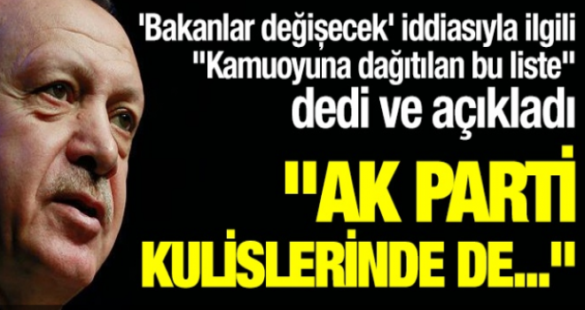 'Hayali kabine listesi' dedi ve açıkladı! "AK Parti kulislerinde de.