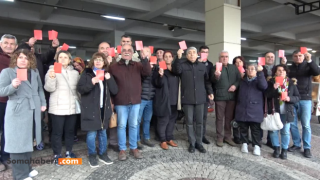 Cumhuriyet Halk Partisi'nin Soma'daki Kırmızı Kart Eylemi