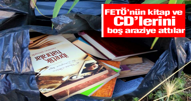 FETÖ’nün kitap ve CD’lerini boş araziye attılar Kaynak: