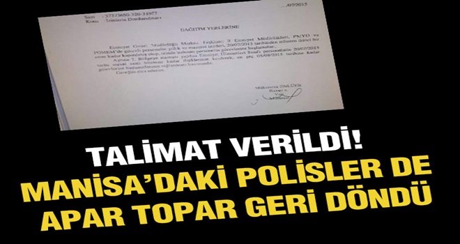 İKİNCİ BİR EMRE KADAR İZİNLER İPTAL 