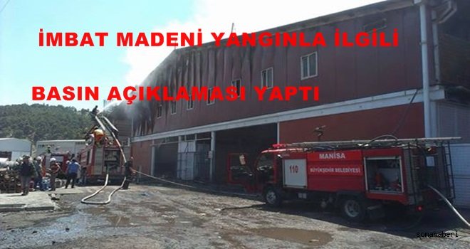 iMBAT MADENİNDE ÇIKAN YANGINLA İLGİLİ BASIN AÇIKLAMASI