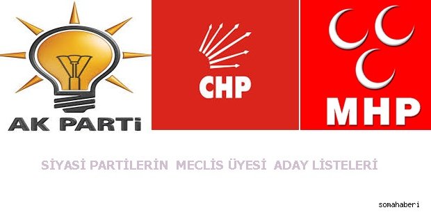 MECLİS ÜYESİ ADAY LİSTELERİ