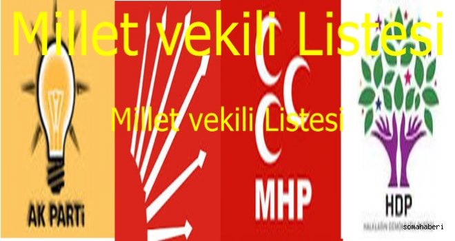 Millet Vekili Listeleri