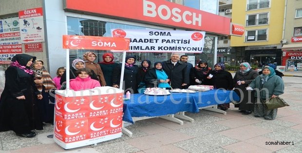 Soma Sadet Partisi Kadın Kolları Lokum Dağıtti